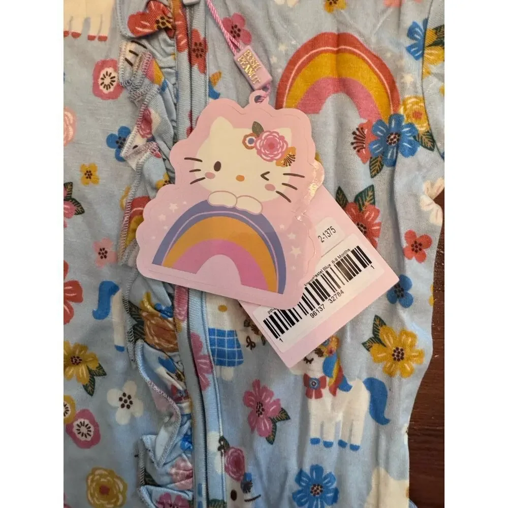 Posh Peanut Hello Kitty Summer Ruffle Footie bamboo Size 6-9 Months NWT